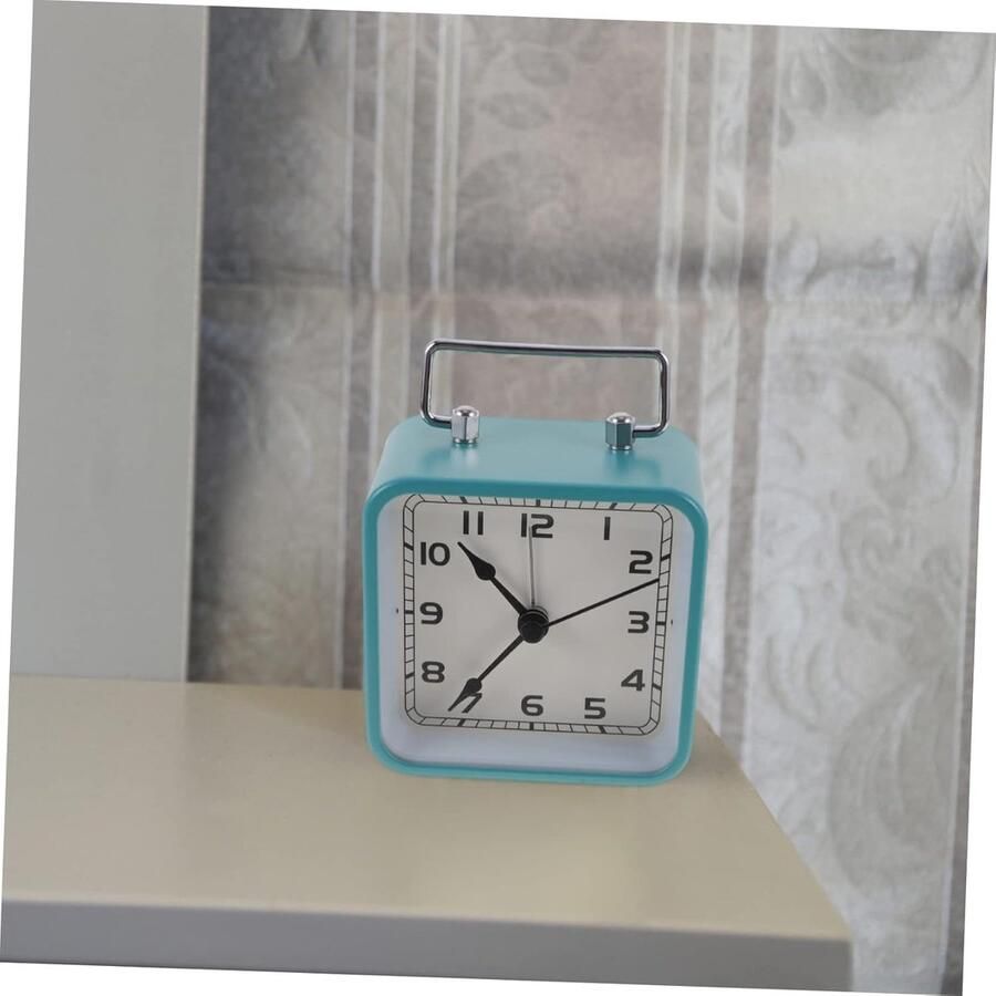 Vierkante kleine wekker bureauwekker stille klok cadeau kinderwekker decor tafelwekker op bed kinderen wekker lichtgevende tafelklok kleine klok versieren