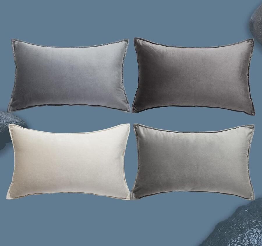 Vierkante kussenslopen linnen premium kwaliteitlook bank stoel slaapkamer decoratieve woondecoratie 30 x 50 cm zwart hoes voor sierkussen 30x50