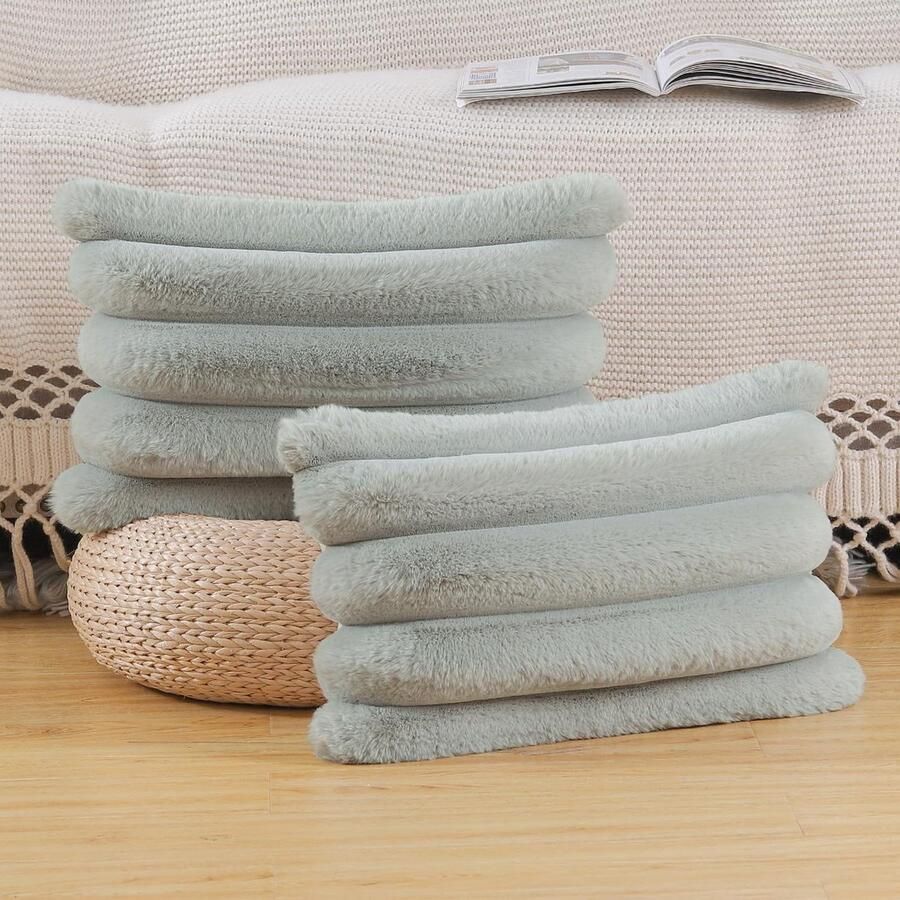 Voordeelset van 4 kussenslopen lente bosdieren 45 x 45 cm vos konijn eekhoorntje paddenstoel decoratieve kussenovertrekken voor bank tuin kinderen baby kinderkamer decoratie