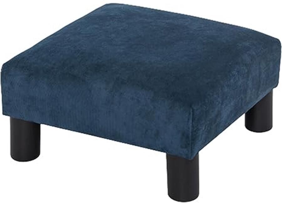 Vierkante marineblauwe voetensteun voor woonkamer en slaapkamer