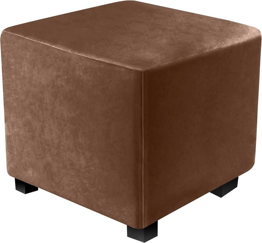 Vierkante Ottomaanse Hoes voor Voetsteun Stretch Fluwelen Hoezen voor Meubels Bescherming en Comfort