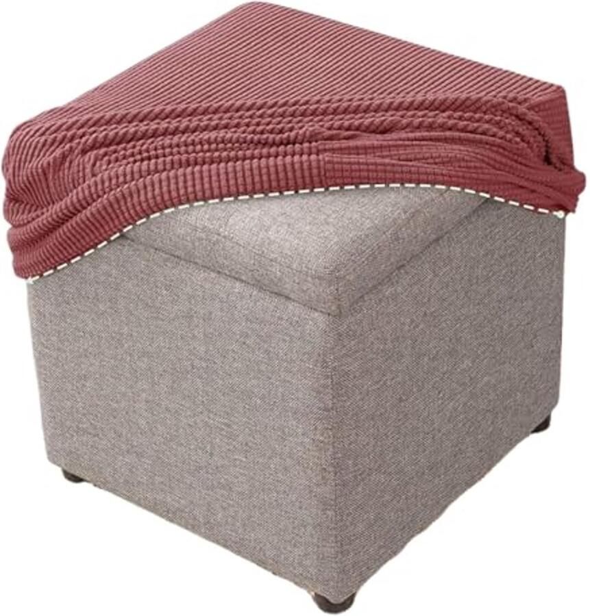 Vierkante stretch Ottomaanse hoes voor comfortabele voetenbank