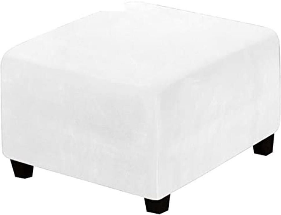 Vierkante Voetenbankhoes Stretch Fluwelen Hoes voor Kleine Ottomaanse Kruk 45x45 50x50 cm