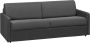 Vierzits express bedbank van stof CALIFE Grijs Slaap afmeting 160 cm matras 22 cm L 190 cm x H 85 cm x D 94 cm - Thumbnail 1