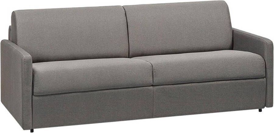 Vente-unique Vierzits express bedbank van stof CALIFE Licht grijs Slaap afmeting 160 cm matras 22 cm L 190 cm x H 99 cm x D 223 cm - Foto 4