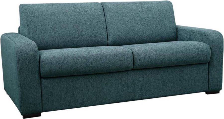 Vierzits express slaapbank Stof Blauw Matras 14 cm BEVIS L 218 cm x H 88 cm x D 96 cm