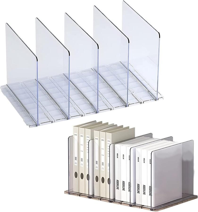 Vijf rijen transparante verstelbare handtassen opbergplank schaalbare handtassen plankverdeler opbergplank handtas display rek tas houder handtassen familie kast