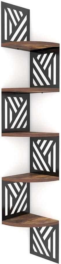 Vijf-tier hoekplank ruimtebesparend multifunctioneel retro stijl