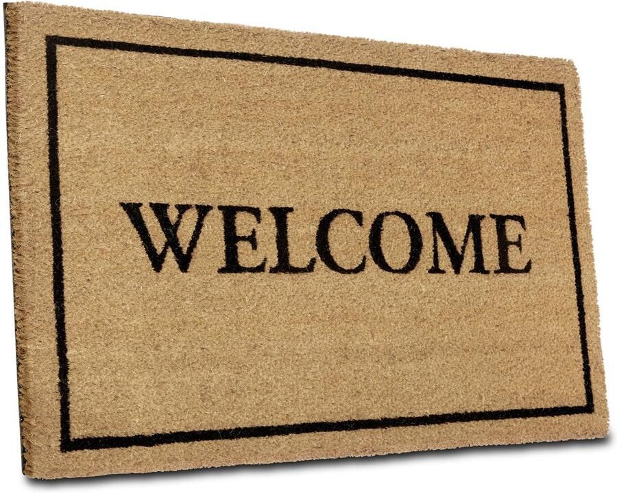 Villeroy & Boch 1856 Kokosmat voor binnen en beschutte buitenruimtes Antislip vuilvangermat natuurlijk Kokosmat Buiten Welkom Weerbestendig voor Hal Terras Entree 50x80cm - Foto 9