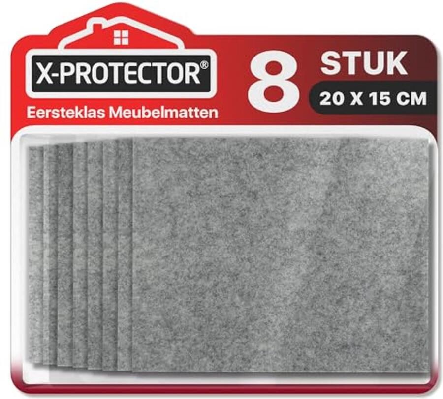 Vilt Pads voor Meubels Bescherming voor Vloeren en Meubelpoten Premium Kwaliteit 20x15cm