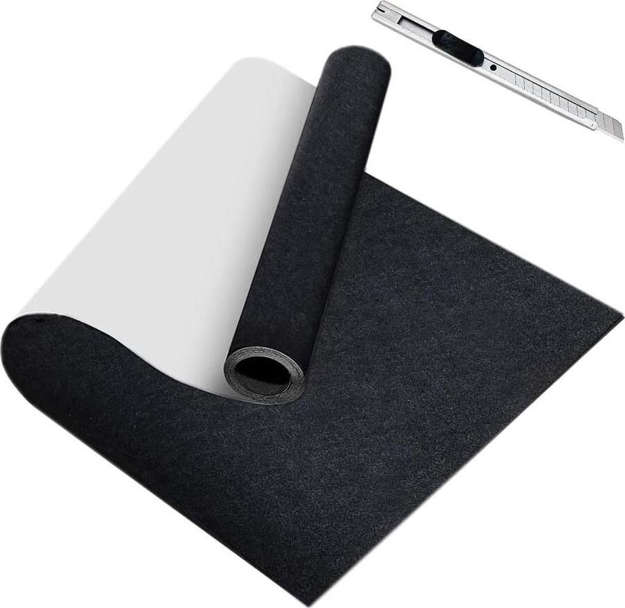 Vilt zelfklevend 40 x 200 cm 2 mm dik viltglijders multifunctionele lijm Box Liner Cup mat fotolijst stoelpoten tafelpoten doe-het-zelf Halloween