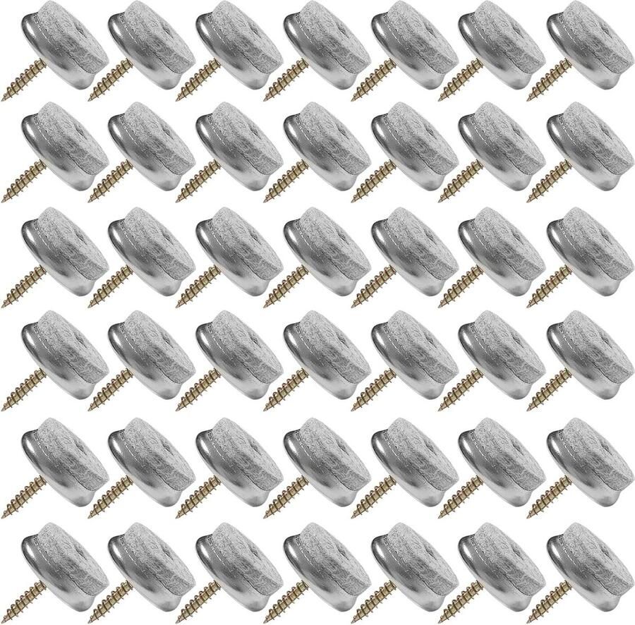 Viltdoppen schroefbaar 8 mm dik vilt premium meubel stoelpootbeschermers Ø 22 mm 24 mm 28 mm set van 4 (stijl 2)