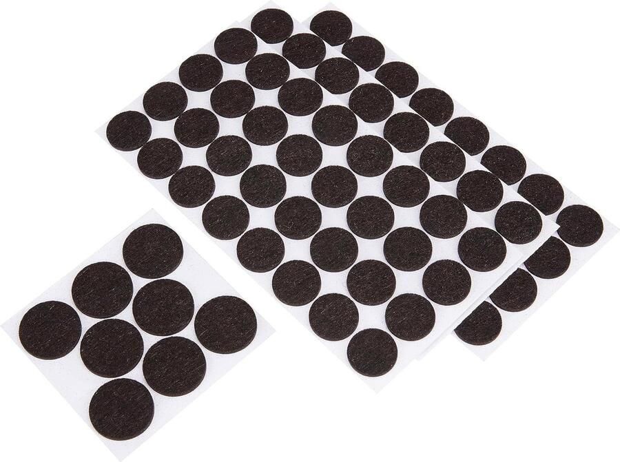 Vilten glijders assortiment 104-delig zelfklevend bruin effectieve bescherming van uw meubels & stoelen