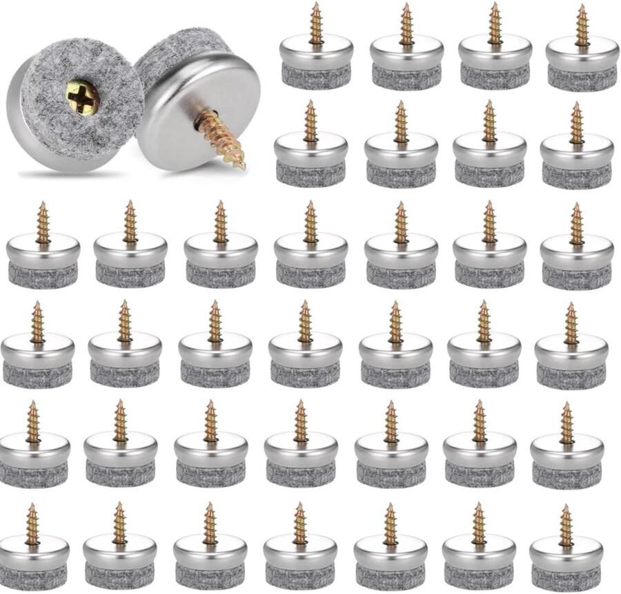 Vilten glijnagels 42 stuks 22 mm diameter Meubelpoten Stoelpootkussens Schuifregelaars