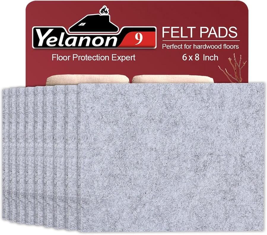 Vilten meubelpads hardhouten vloeren 8 x 6 x 1 5 zelfklevend snijbare vilten stoelpads anti-kras vloerbeschermers voor meubelpoten meubels bank vilten voeten lichtgrijs