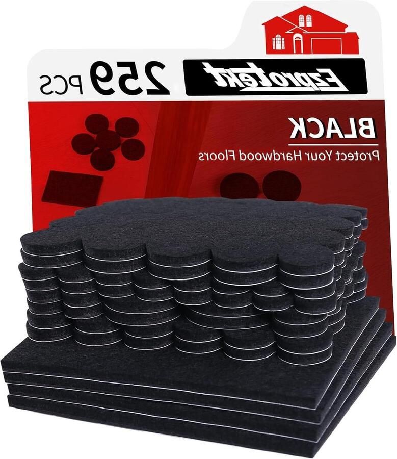 Vilten meubelpads voor hardhouten vloeren 259 stuks zelfklevende vilten pads anti-kras meubelpoten vloerbeschermers bruin en beige