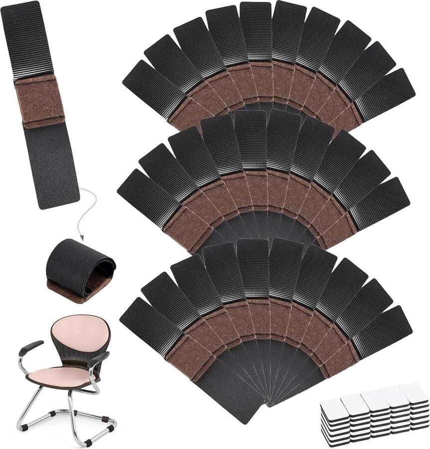 Vilten Pads voor Meubels Vloer bescherming 30 stuks 145 x 30 mm zelfklevend sterk