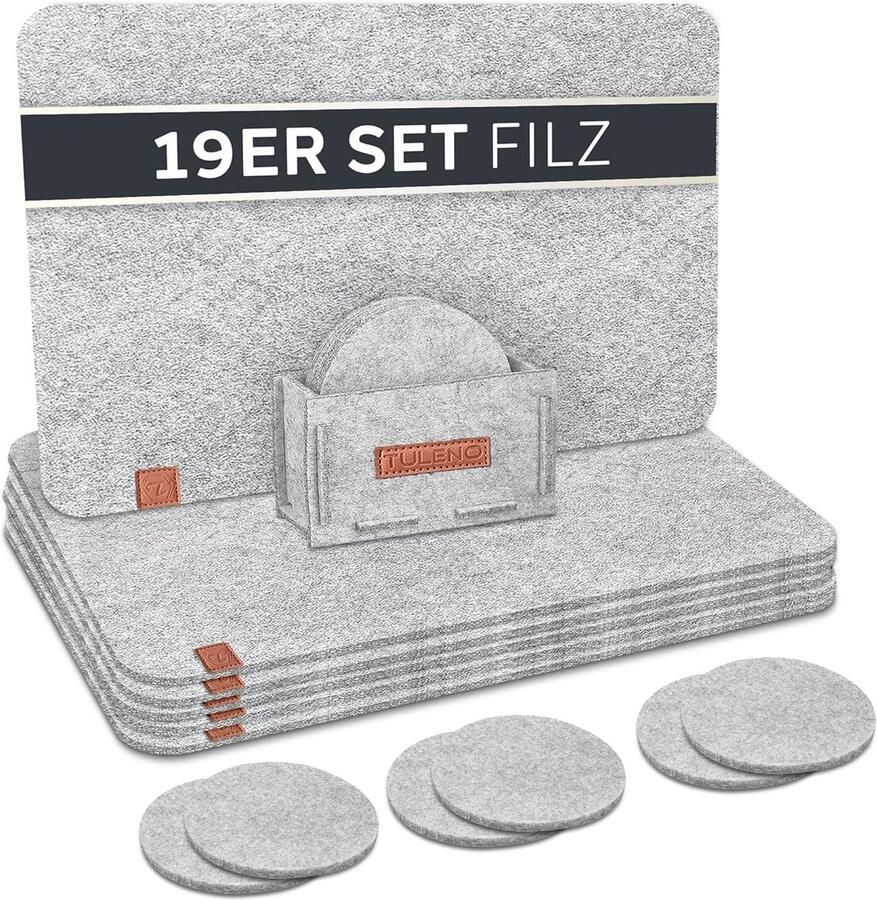 Vilten tafelset multifunctioneel set van 19 Scandinavisch design