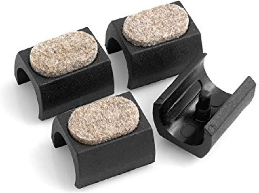 Viltglijders 4-delige Set voor Cantilever Stoelen Ã˜ 21-21 mm Geluidsdempend Vilt Glijvlak