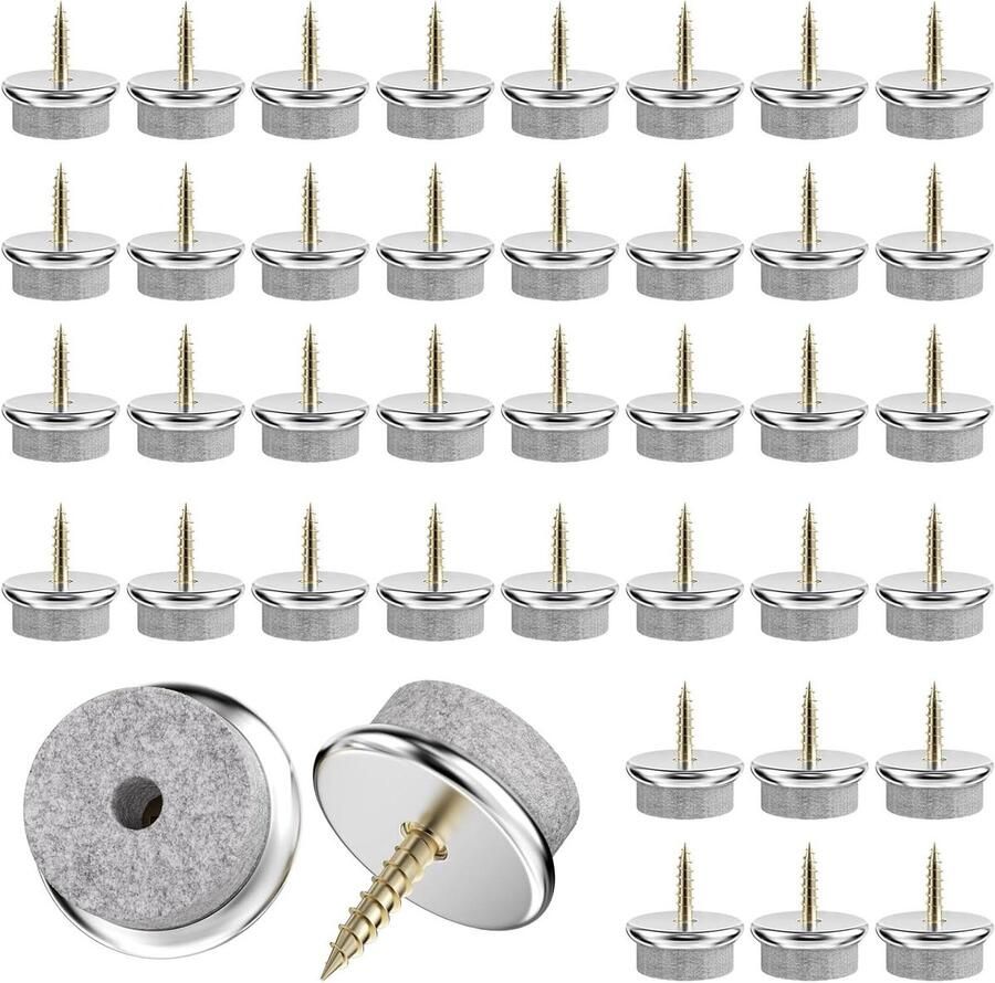 Viltglijders (40 stuks) voor stoelen en tuinstoelen Glijders voor meubels Geschikt voor tapijt parket en nagels