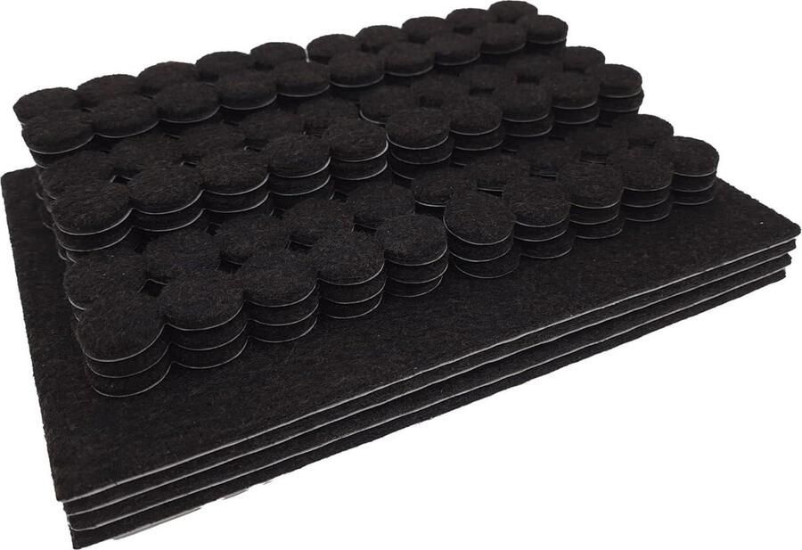 Viltglijders rond ca. 2 cm diameter (280 st.) Viltsnijden ca. 15 x 216 cm (4 stuks) zelfklevend bruin Vloerbescherming meubelpoten tafelpoten stoelpoten Made in Canada