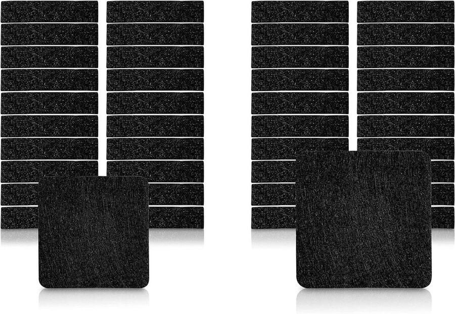Viltglijders zelfklevend premium meubelglijders van zachte paddenstoel viltdoppen voor stoelen Effectieve bescherming voor meubels en vloeren Viltdoppen zwart (42 stuks)