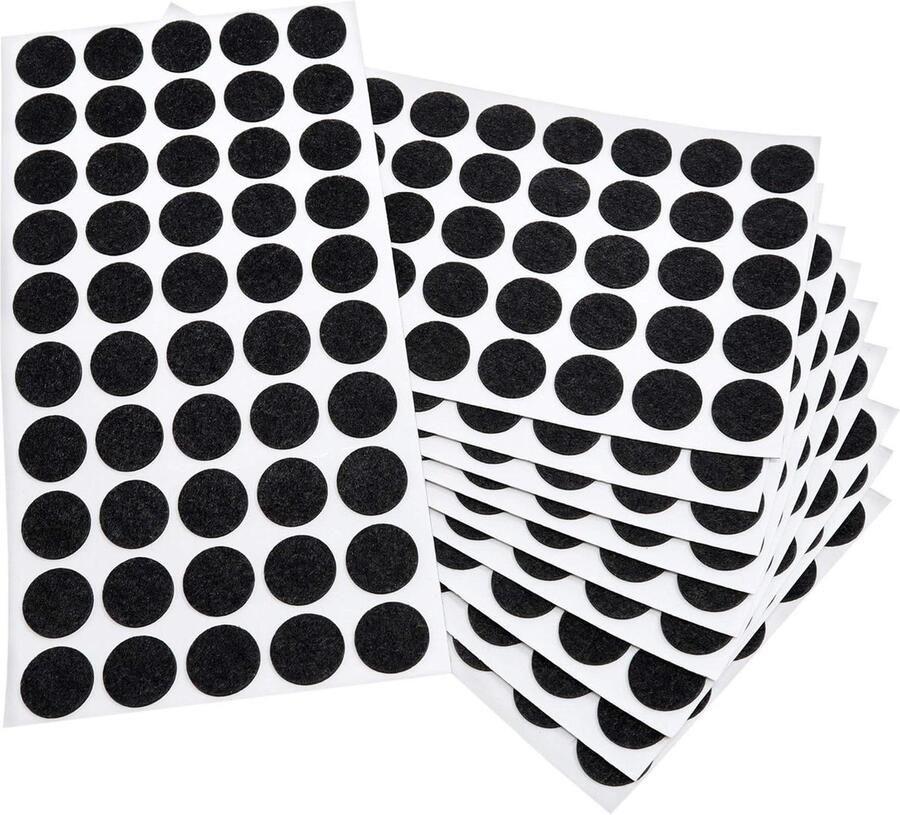 Viltglijders zwart Ø 20 mm set van 500 Adsamm FP-15-SA-BL-20-50-10