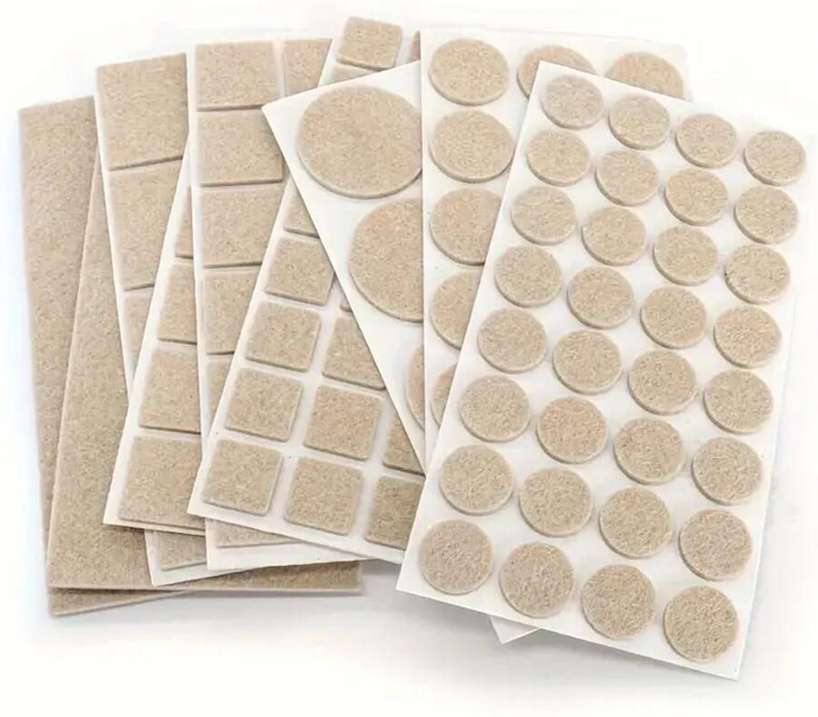 Viltpads Voor Hardhouten Meubels 202 Stuks Meubelpads Vloerbeschermers Voor Hardhouten Vloeren Viltpads Voor Meubels (Gebroken Wit)