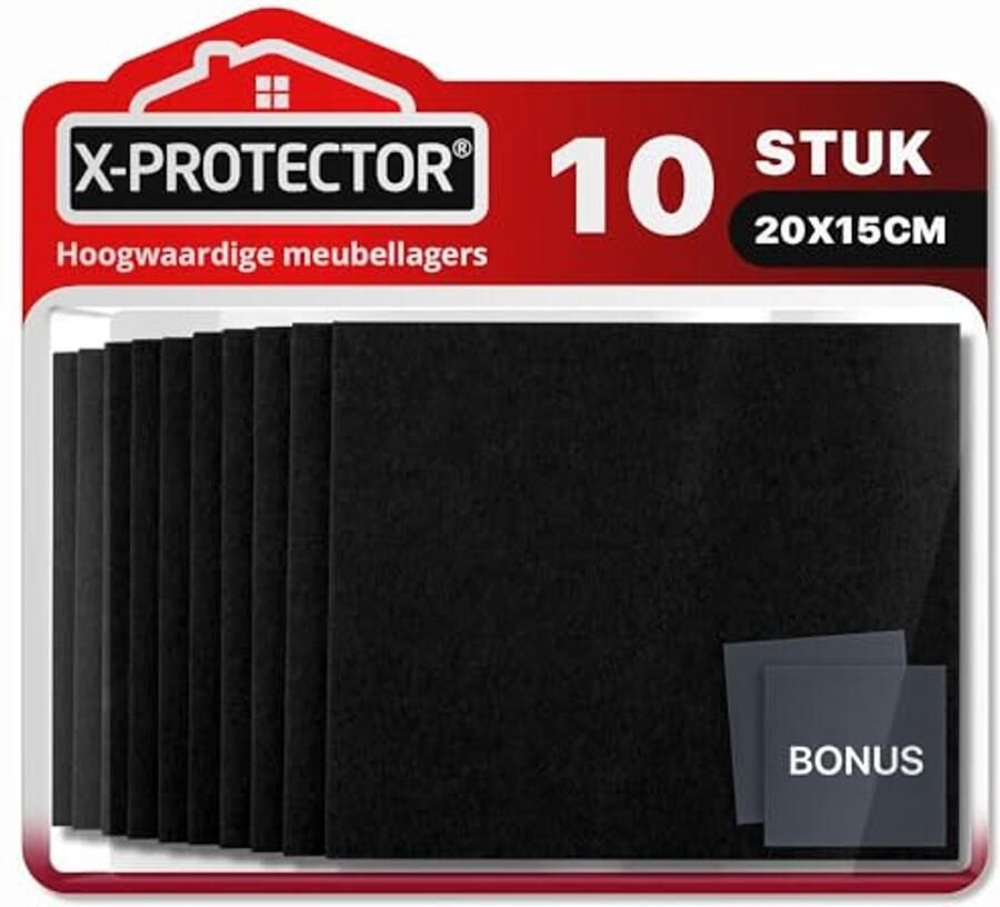 Viltvellen voor Meubelpootbescherming 10 Stuks 20x15cm Premium Vilt Pads voor Stoelen en Meubels