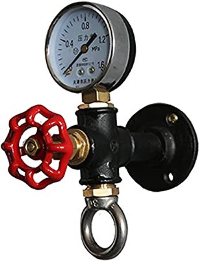 Vinbcorw Vintage Ophanghaken Kapstokken Industriële Retro Kapstok Hoed IJzeren Pijp Muurbevestiging voor Antiek Huisdecor Zwart A1