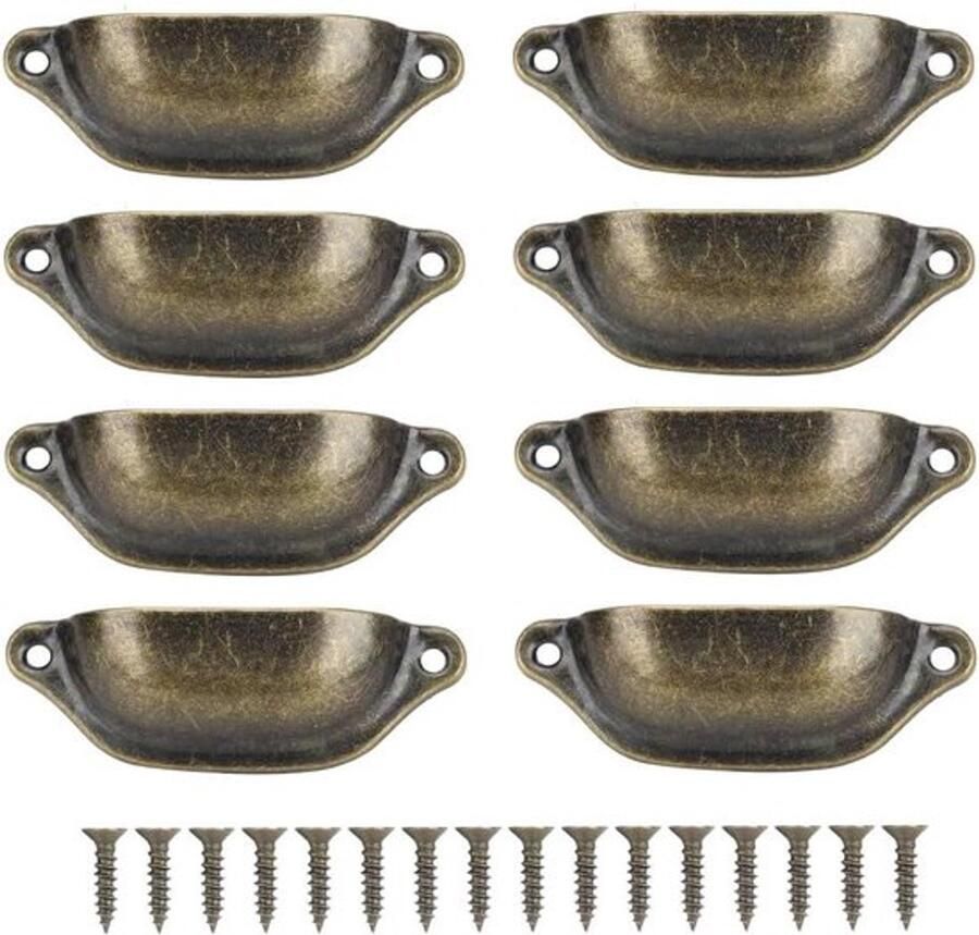 Vintage Antieke Zwarte Keukenkast Deur Kast Lade Pull Handvat Shell Vorm Knop Set voor Meubels Kledingkast Kast Bronzen Hoge Kwaliteit