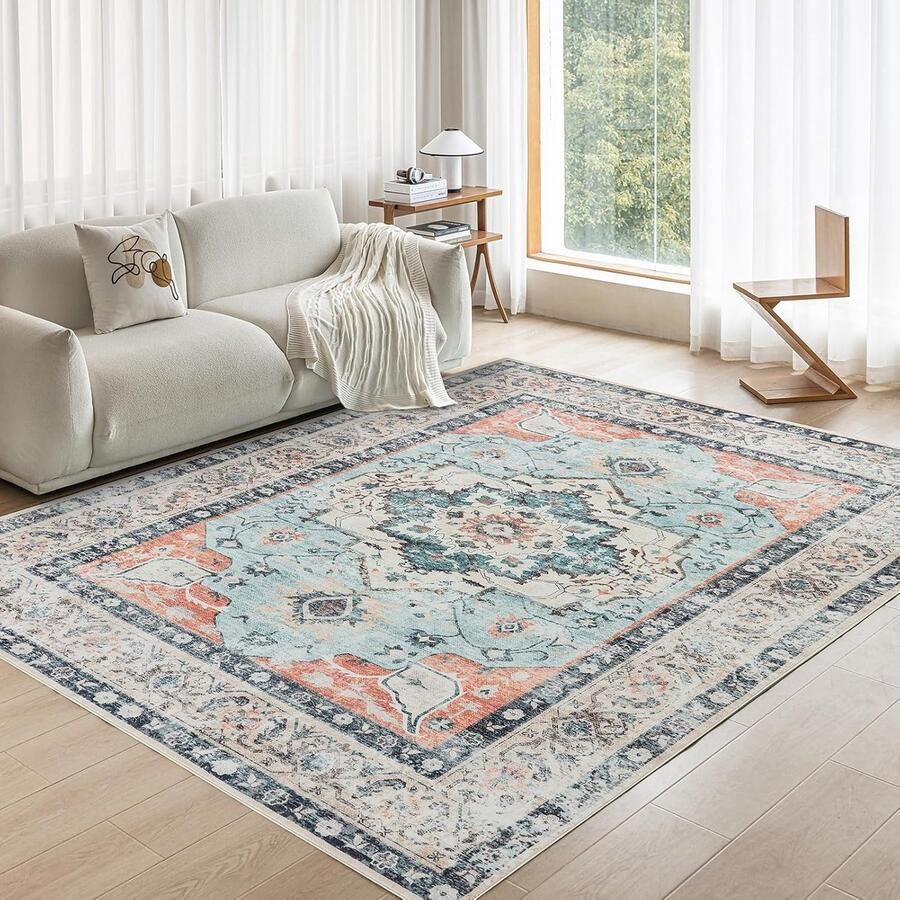 Chic vintage boho vloerkleed antislip wasbaar duurzaam 1 stuk