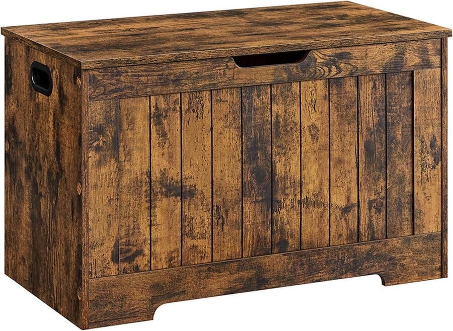 Rootz Living Rootz Vintage Bruine Schoenenbank Houten Opbergbank Halorganisator Houtmateriaal 40cm x 76cm x 48cm Max. 136 kg laadvermogen entreemeubilair