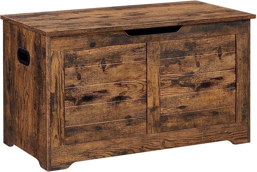 Rootz Living Rootz Vintage Bruine Schoenenbank Ingangsbank Opbergbank Spaanplaatmateriaal 40cm x 80cm x 46cm Max. Statisch draagvermogen 136 kg Max. Statisch draagvermogen van binnencompartiment 60 kg