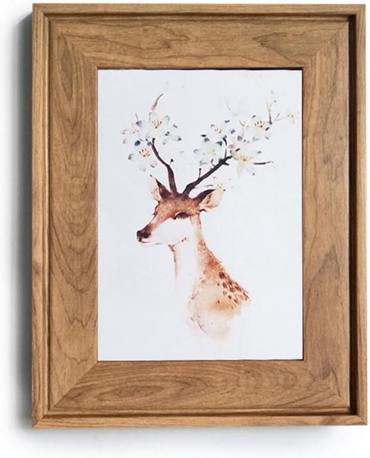 Vintage fotolijst 10 x 15 cm rustieke retro fotolijst voor foto 10 x 15 cm kan worden opgehangen of op tafel cadeau voor bruiloft verjaardag vrienden houtkleur