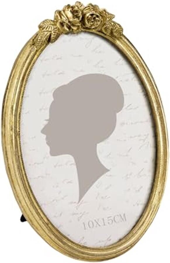 Vintage fotolijst 4x6 antieke stijl in goud voor tafel en muur