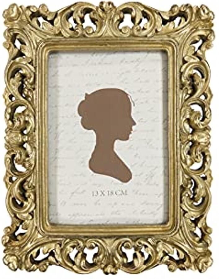 Vintage fotolijst 5x7 inch voor antieke uitstraling ideaal voor muur en tafel zilver-goud design