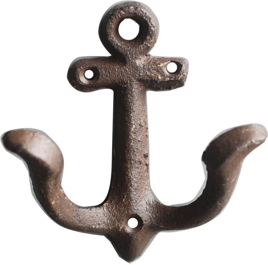Vintage Gietijzeren Nautische Anker Muurhaken Decoratieve Kapstok 2 Stuks Bruin Metalen