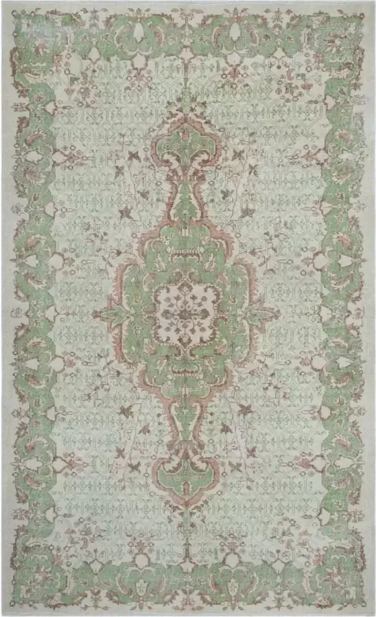 Vintage handgeweven vloerkleed tapijt Almila 302 x 188