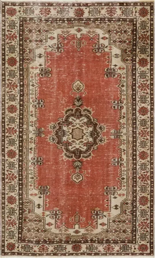 Vintage handgeweven vloerkleed tapijt Bergi 252 x 156