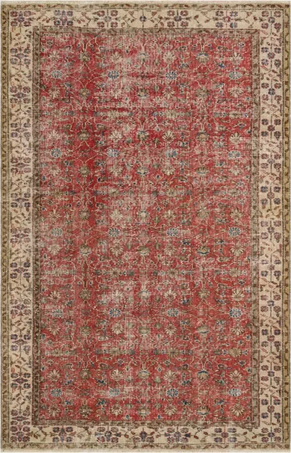 Vintage handgeweven vloerkleed tapijt Raya 205 x 163