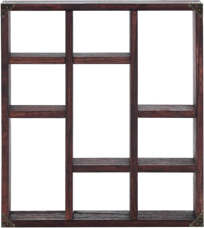 Vintage houten wandrek wanddecoratie 1 stuk 45 cm breed