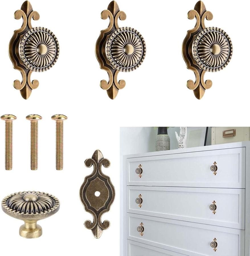 Vintage kastgrepen 3 stuks meubelknoppen kastknoppen met 25 mm schroeven meubelgrepen ladegrepen vintage voor deur keuken kast meubels kledingkast