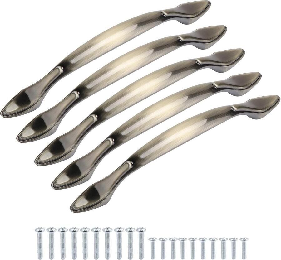 Kastknoppen Pack van 6 meubelgrepen vintage deurknoppen koperen kastknoppen ladeknoppen handgrepen meubilair vintage ladeknoppen voor dressoir kast meubilair - Foto 2