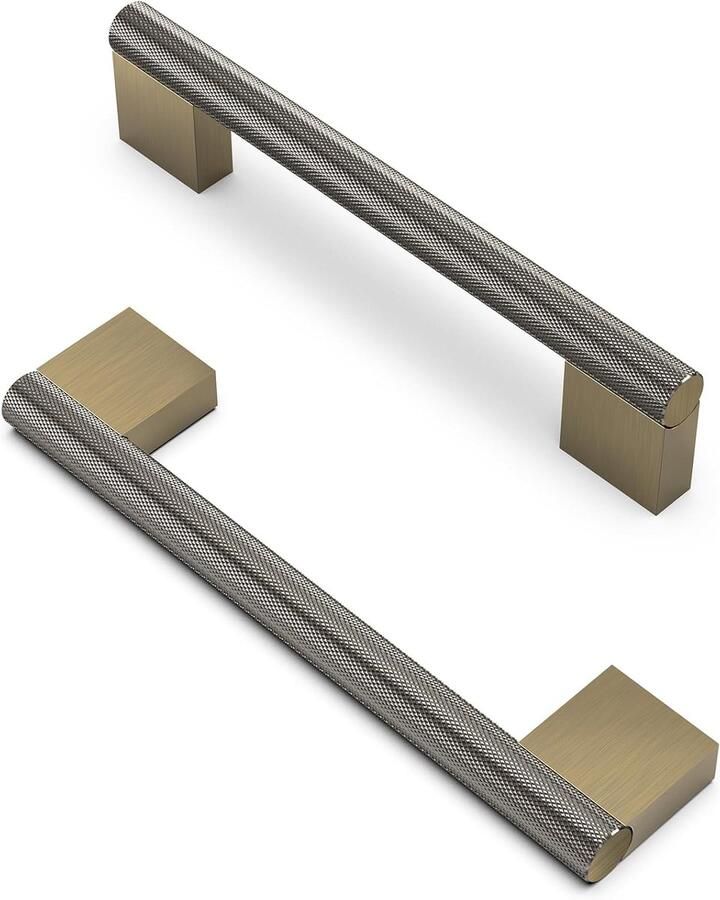 Vintage kastgrepen gekartelde meubelgrepen 10 stuks glanzend antiek messing