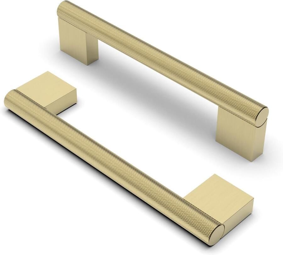 Vintage kastgrepen gekartelde meubelgrepen 10 stuks messing 128 mm