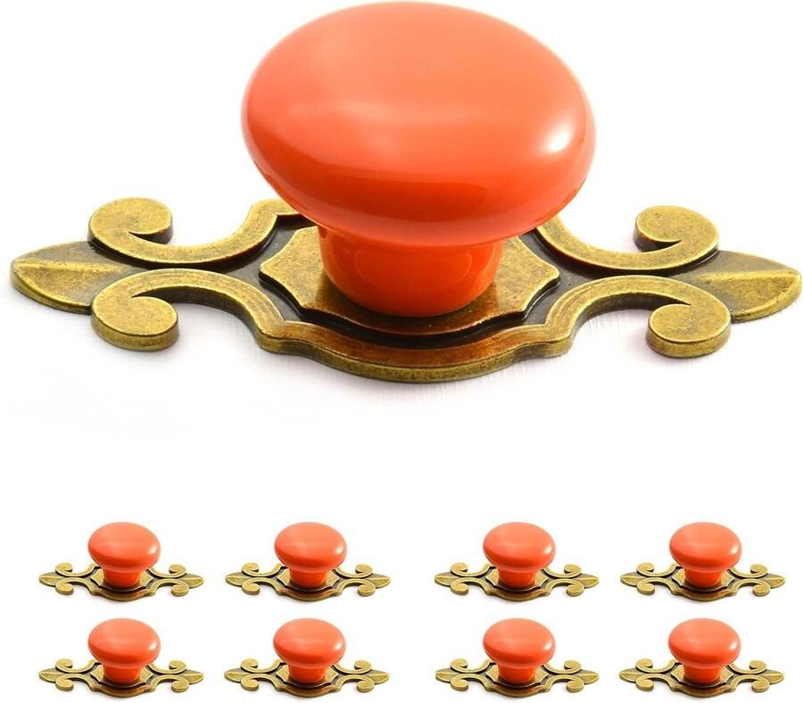 Vintage keramieken meubelknoppen antiek landhuis kastknop porselein handvat