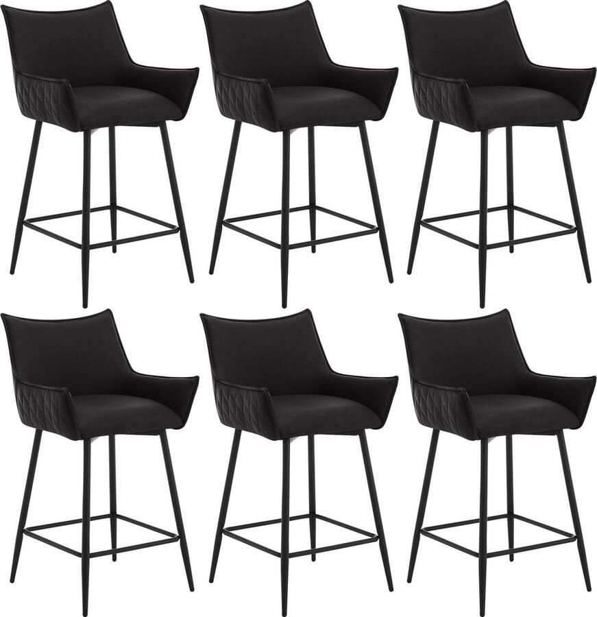 Rootz Living Rootz Vintage kunstleren barkruk tegenkruk industriële barkruk comfortabel ontwerp stevige constructie vloerbescherming 51 cm x 90 cm x 49 cm