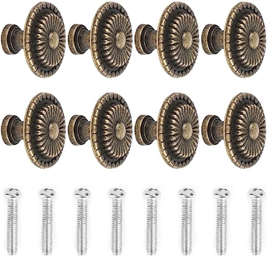 Vintage Meubelknoppen 8 stuks Retro Kastknoppen voor Keuken en Badkamer