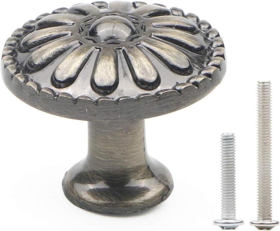 Vintage Ronde Deurknoppen voor Meubels 6 stuks Groene Bronzen Handvatten voor Keuken Badkamer en Kasten